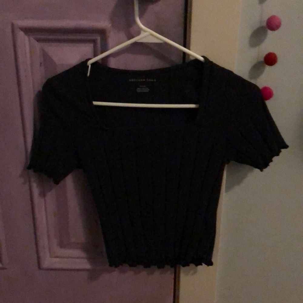 Navy crop top